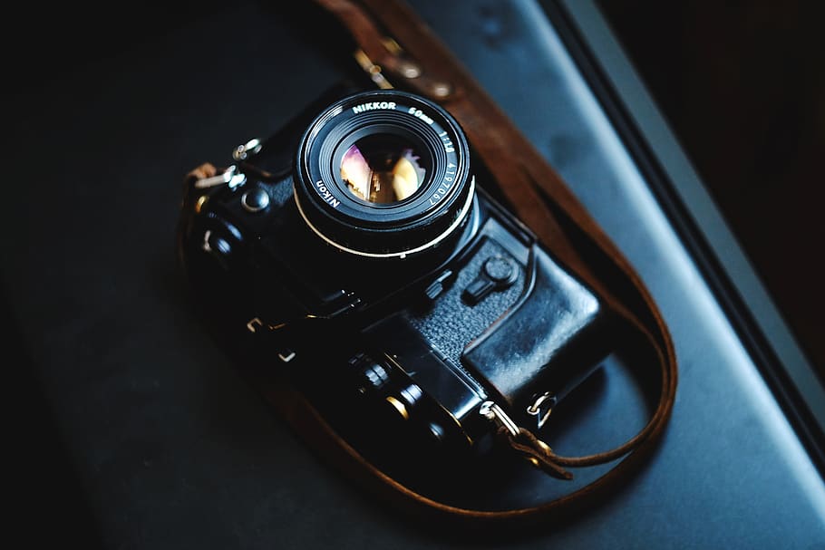 analógico, câmera, filme, fotografia, velho, lente, antiguidade, equipamento, foco, obturador