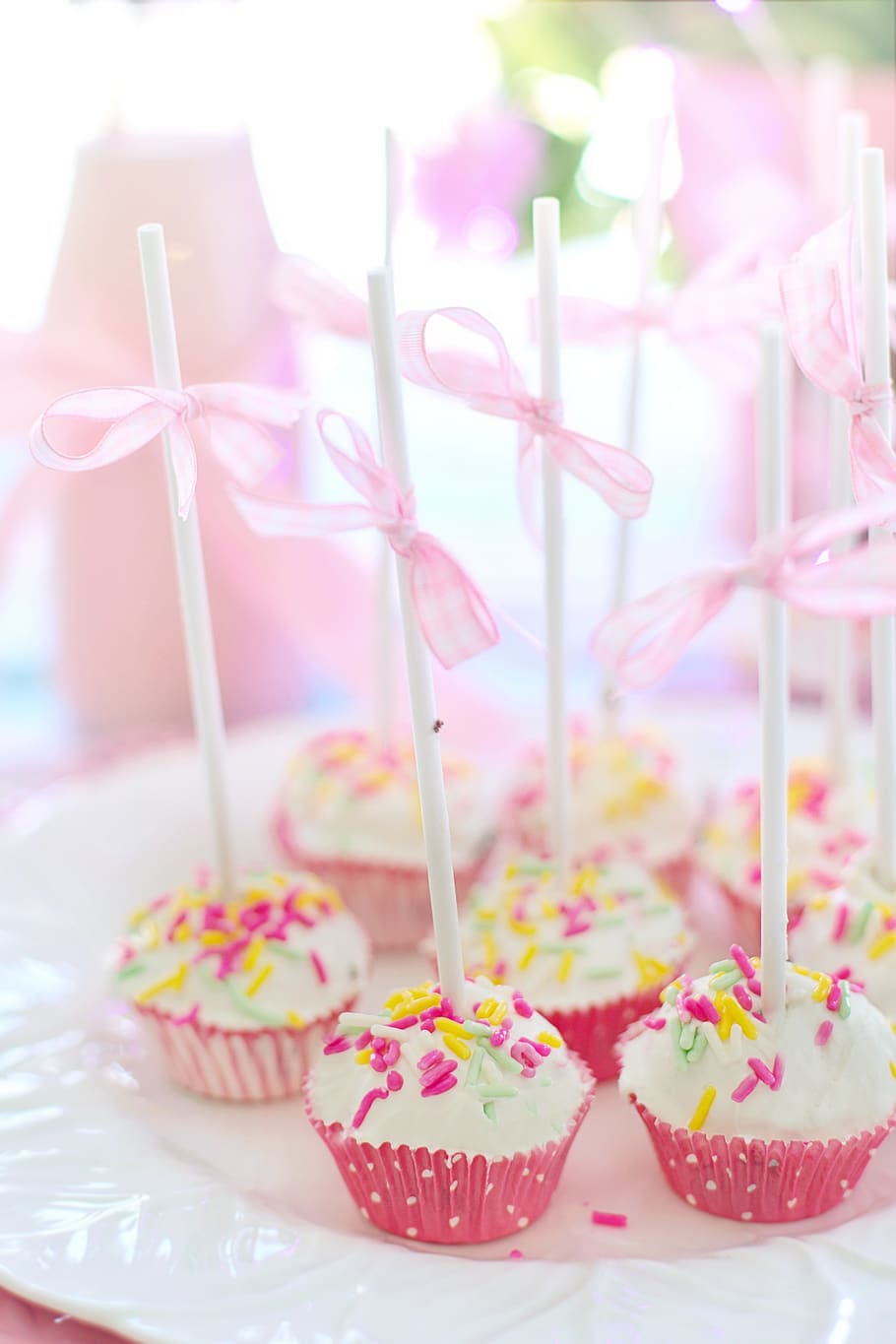 bolas de bolo, bolo aparece, rosa, festa, festa de aniversário, celebração, casamento, bolo, páscoa, festiva