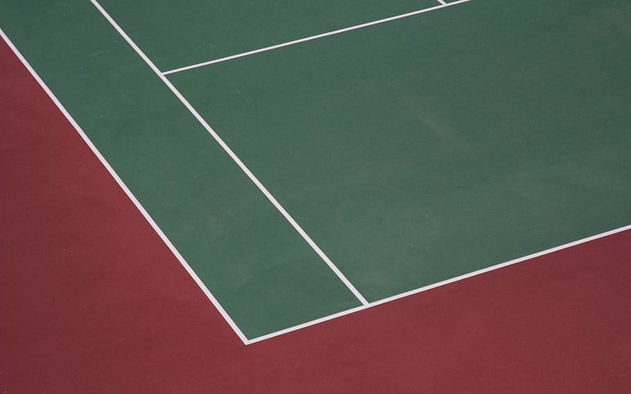 lapangan tenis, olah raga, permainan, olahraga, warna hijau, pengadilan, tenis, tidak ada orang, ruang copy, kompetisi