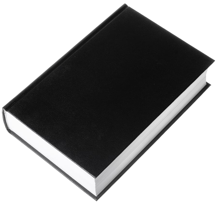 Black Blank Book Business Catalog Cookbook Copy Dictionary 