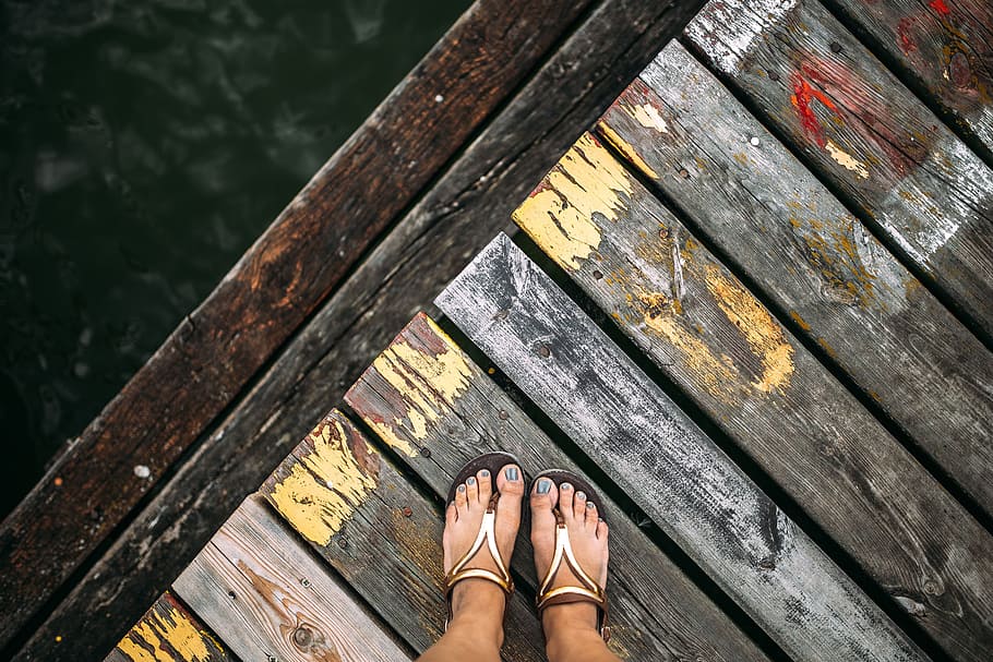 old, pier, lake, day, summer, vintage, waterscape, wooden, wood, low section