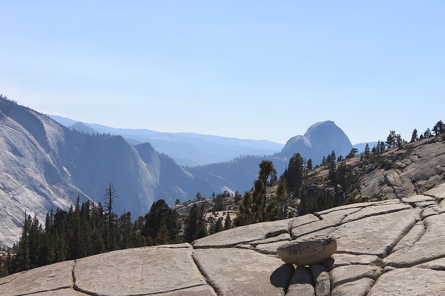 california, taman nasional yosemite, pemandangan, batu, panorama, gunung, langit, Pegunungan, keindahan di alam, scenics - alam