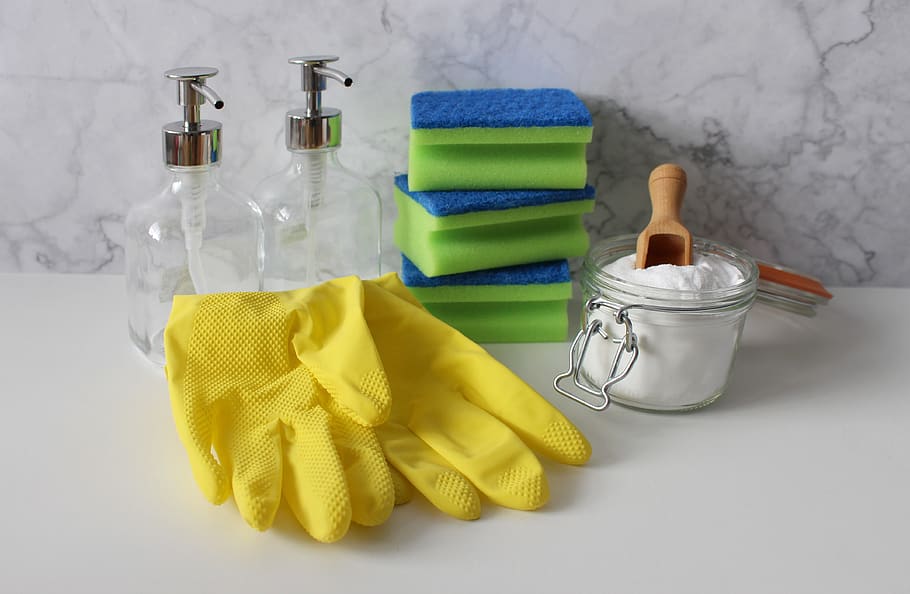 gloves, cleaning, clean, wash, hygiene, soap, budget, wipe, cleaning agents, house work
