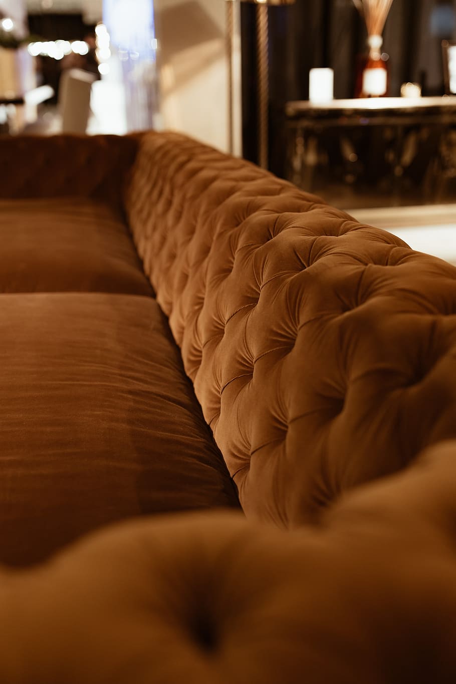 sofá de terciopelo naranja, sofá, muebles, hogar, moderno, lujo, cojines, acogedor, caro, terciopelo