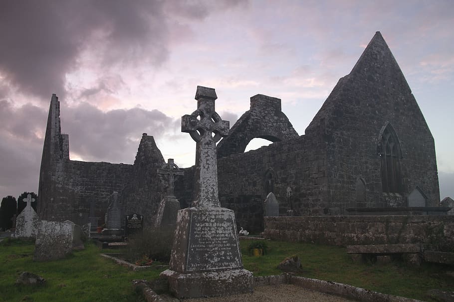 gereja, kehancuran, arsitektur, kapel, sejarah, skotlandia, batu, reruntuhan, langit, kuburan
