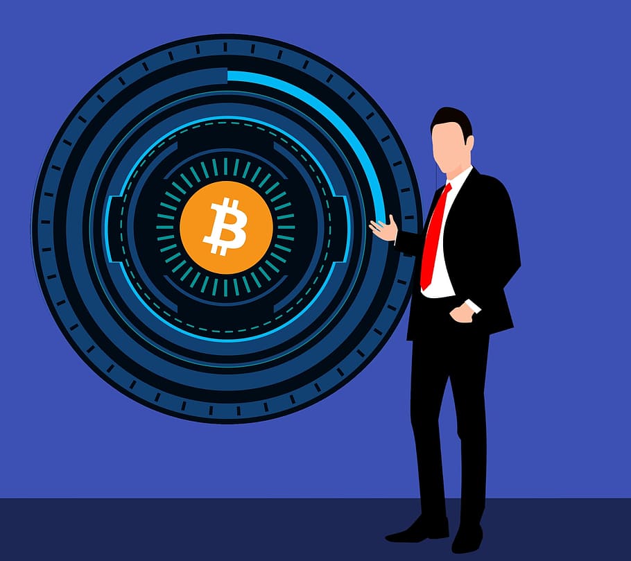 blockchain, bitcoin, cryptocurrency, rantai, ikon, jaringan, pintar, kontrak, blok, crypto