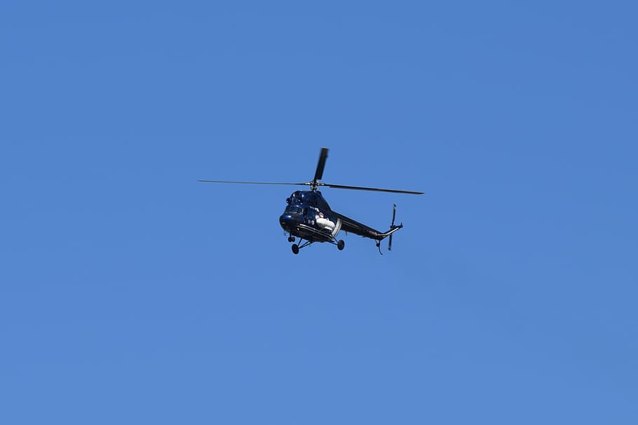 helikopter, mi-24, polisi, mengawasi, terbang, hungaria, langit, pengamatan, melindungi, dilindungi