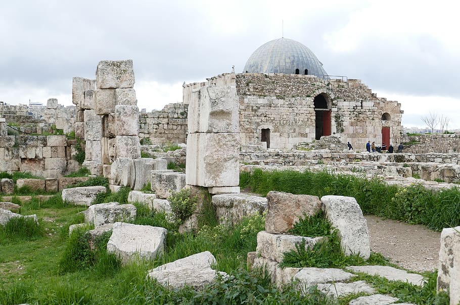 jordan, amman, citadel hill, antiquity, historic center, capital, citadel, roman, excavation, historically