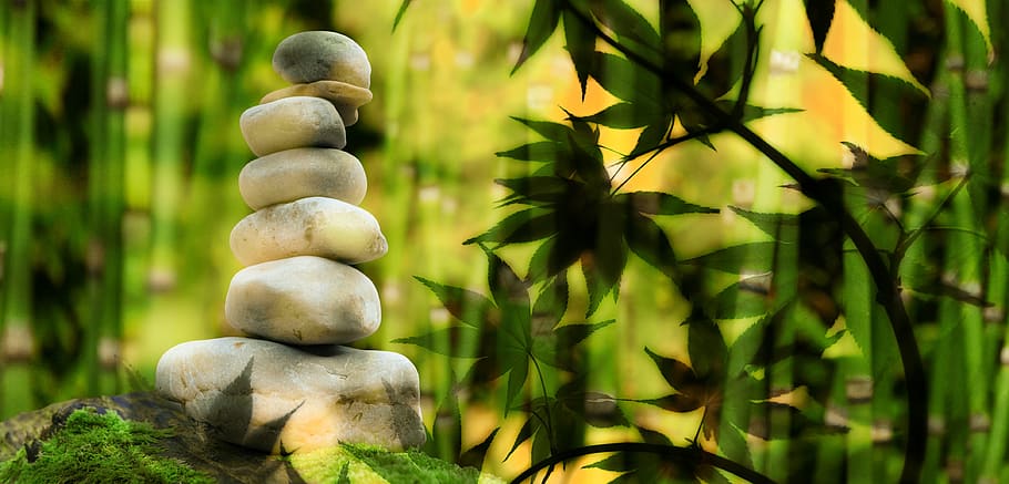 wellness, stones, stack, relaxation, meditation, balance, spiritual, harmony, nature, background