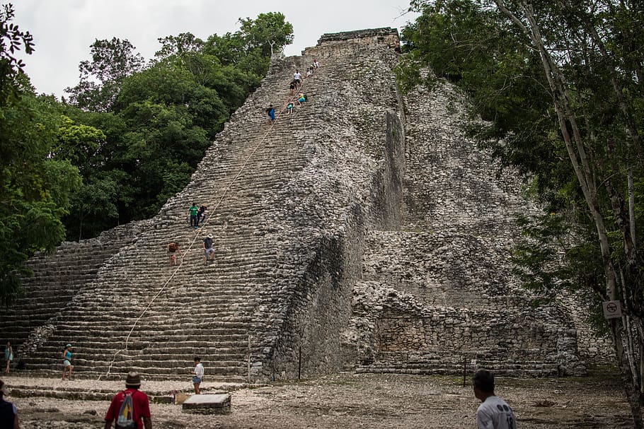 pyramid, mexico, coba, maya, archaeology, yucatan, antique, civilization, monument, culture
