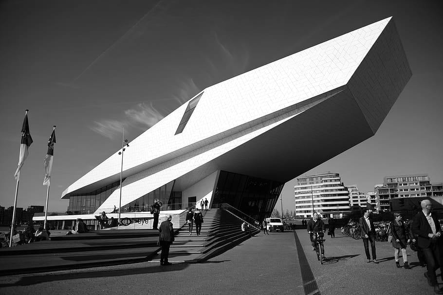 modern architecture, eye museum amsterdam, modern, amsterdam, architecture, today, holland, museum, eye, built structure