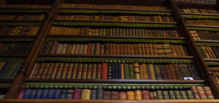 library, old, books, series, shelves, bookshelf, education, literature, knowledge, antique