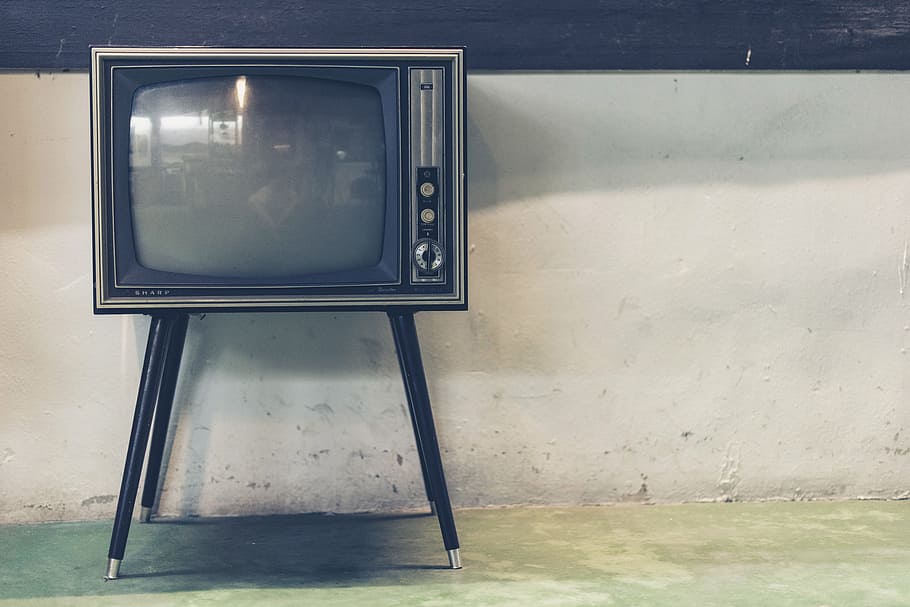 tv, television, vintage, oldschool, technology, television set, wall - building feature, retro styled, screen, old