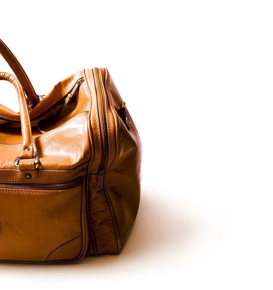 Bolsa, equipaje, maletín, marrón, hebilla, negocios, primer plano, ropa, contenedor, elegancia