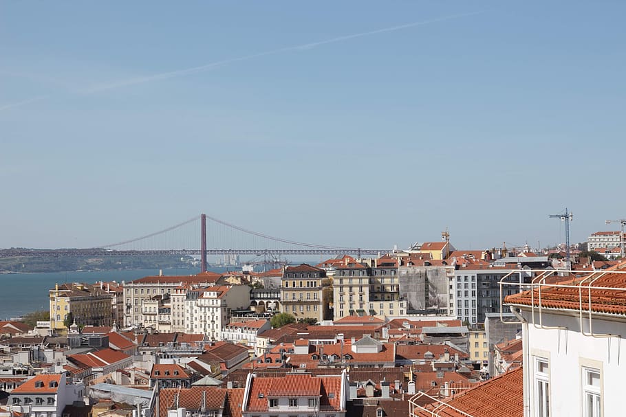 lisbon, portugal, skyline, city, travel, lisboa, europe, architecture, built structure, building exterior