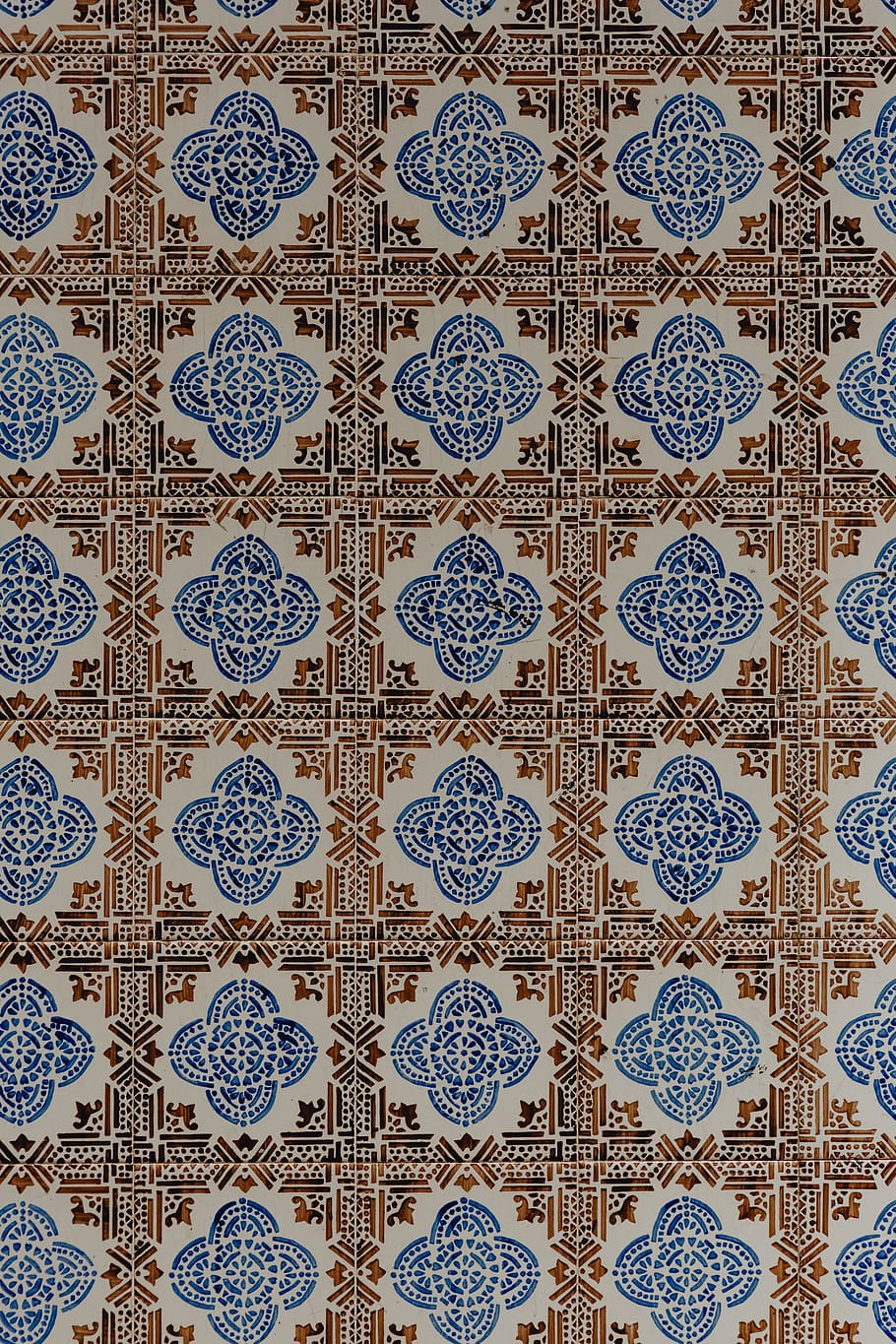 azulejos portugis, khas, berglasir, keramik, ubin, lisbon, portugal, latar belakang, dinding, pola