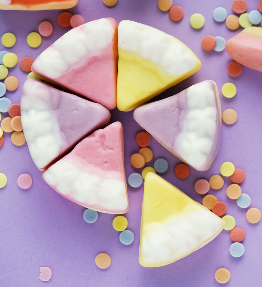 birthday, cake, celebration, chewing, chewy, childhood, closeup, colorful, confection, confectionery