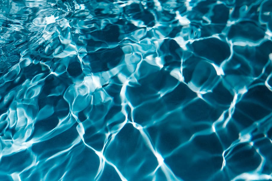 ondulado, superfície da água, natação, piscina, água, onda, resumo, plano de fundo, ensolarado, reflexão