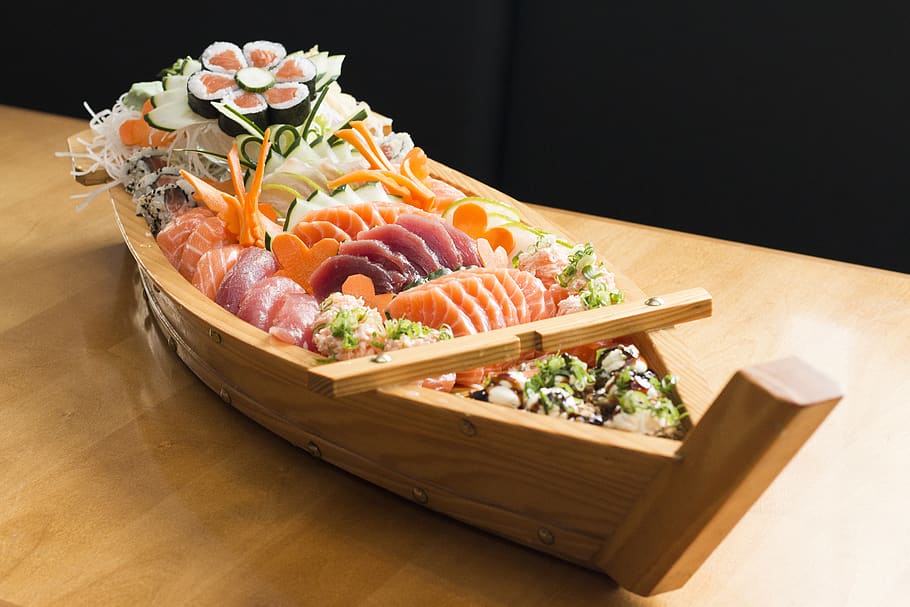 quiero revelar, comida japonesa, comida, comida y bebida, frescura, mariscos, alimentación saludable, comida asiática, interior, sashimi