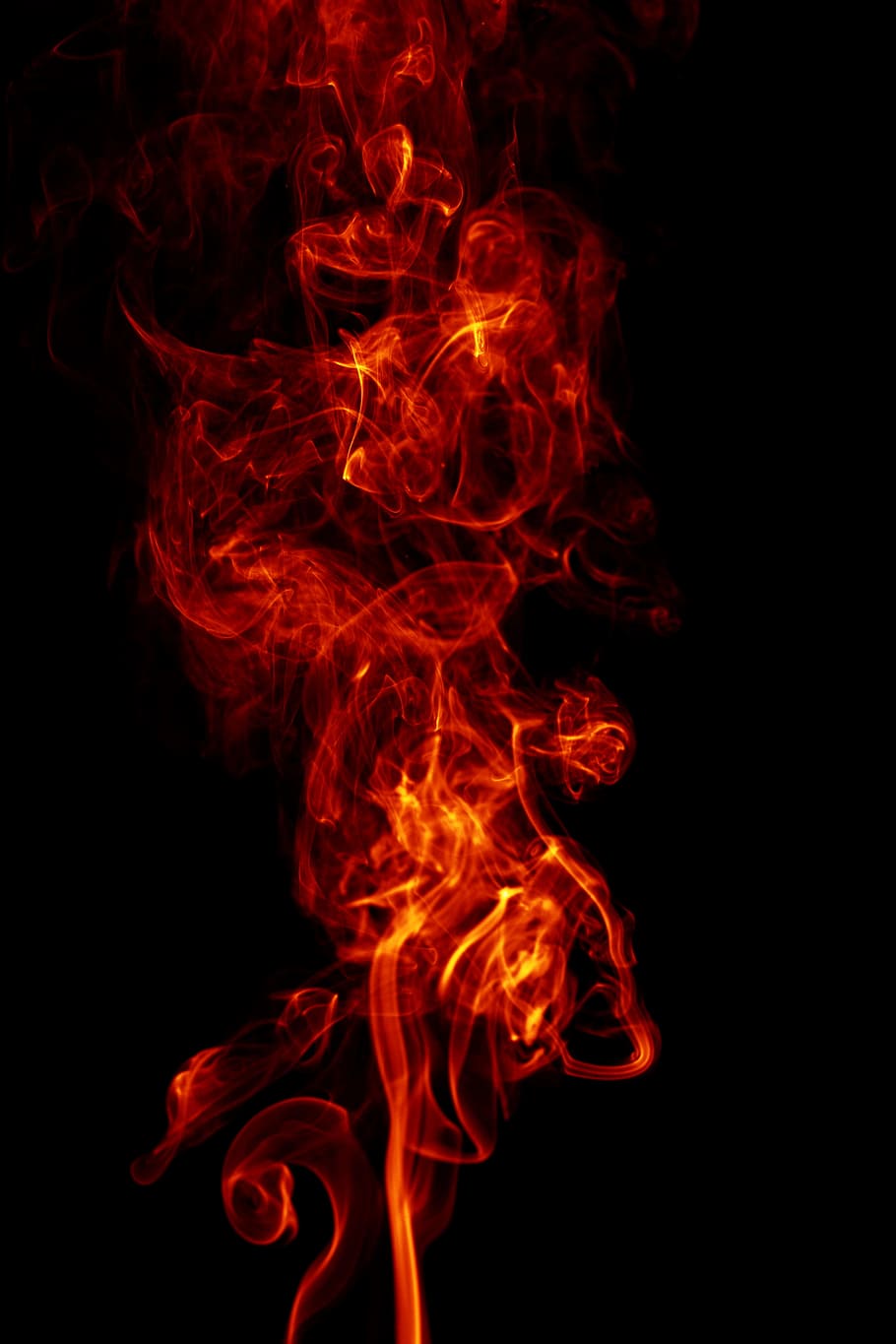 abstract, aroma, aromatherapy, background, color, red, smell, smoke, black background, studio shot