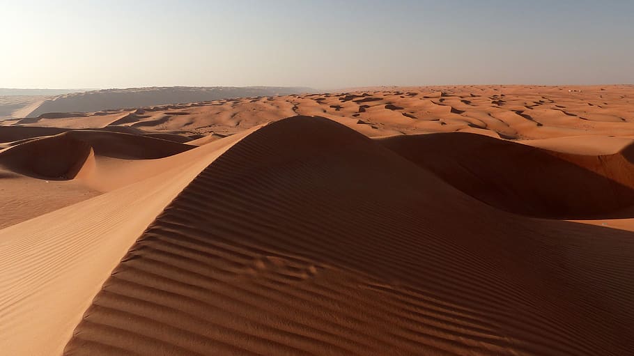 duna, deserto, omã, pôr do sol, dunas, paisagem, areia, duna de areia, clima, clima árido