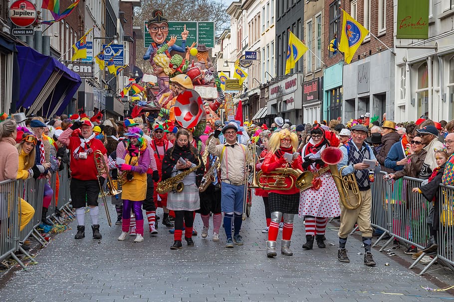 carnival, breda, holland, netherlands, group of people, crowd, city, building exterior, real people, architecture
