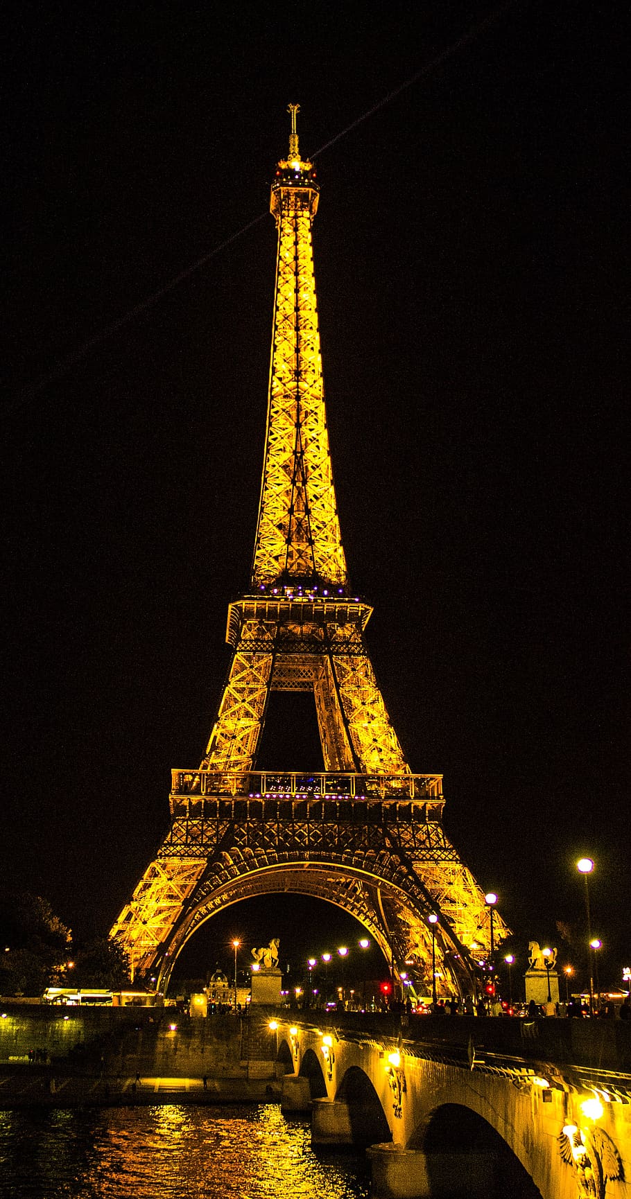 Francia, París, ciudad, Europa, arquitectura, turismo, viajes, torre, Eiffel, noche