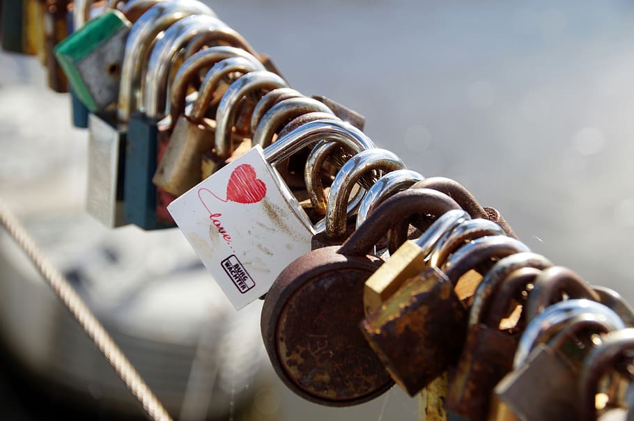 locks, padlocks, mansions, love, in love, river, friendship, symbol, romance, speech