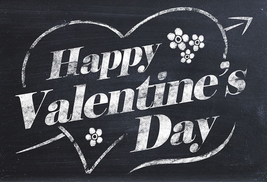 valentine, love, lover, happy, black, board, blackboard, communication, text, sign
