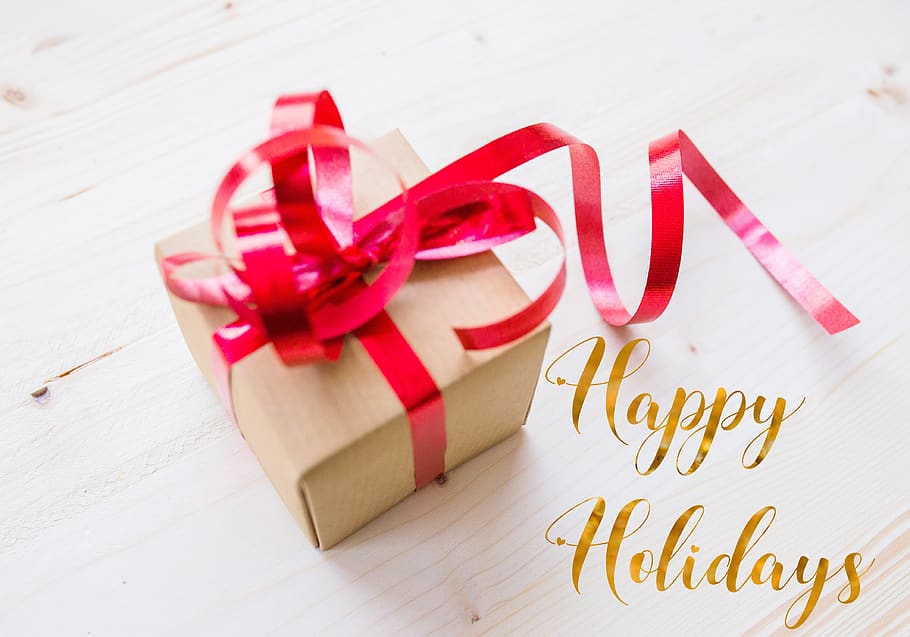 holidays, holiday, happy holidays, christmas, xmas, season, december, present, gift, red