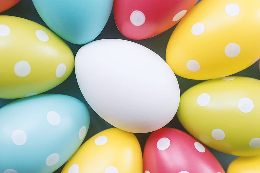 happy, easter., colorful, eggs, large group of objects, celebration, balloon, multi colored, yellow, event