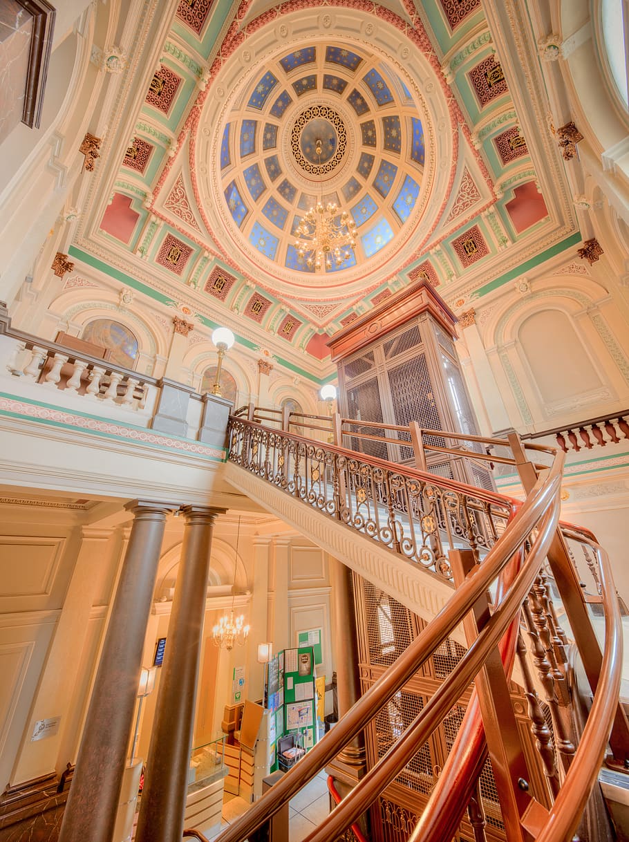halifax town hall, halifax, town hall, town, hall, city, city hall, stair, stairs, staircase