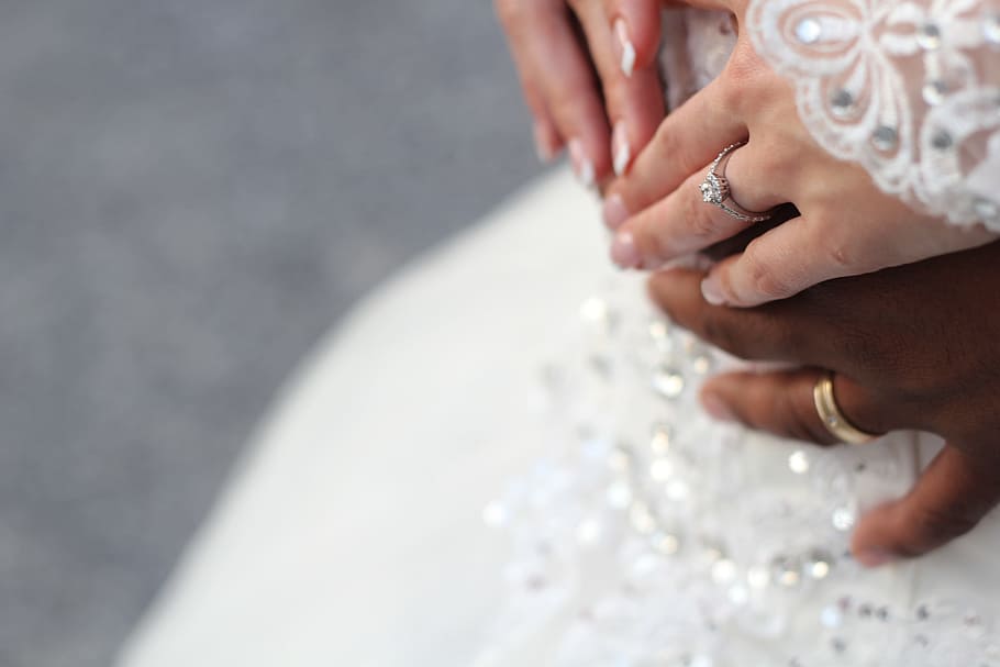hand, couple, wedding, ring, marriage, bride, groom, human hand, human body part, women