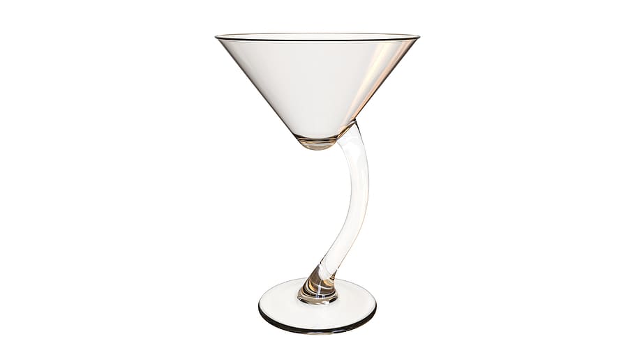 cup martini, foot, vacuum, barman, bar, shine, transparent, white background, studio shot, indoors