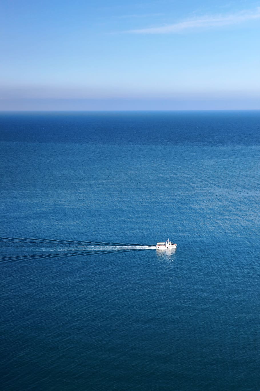 azul, barco, carga, horizonte, grande, largo, masivo, naturaleza, náutico, océano