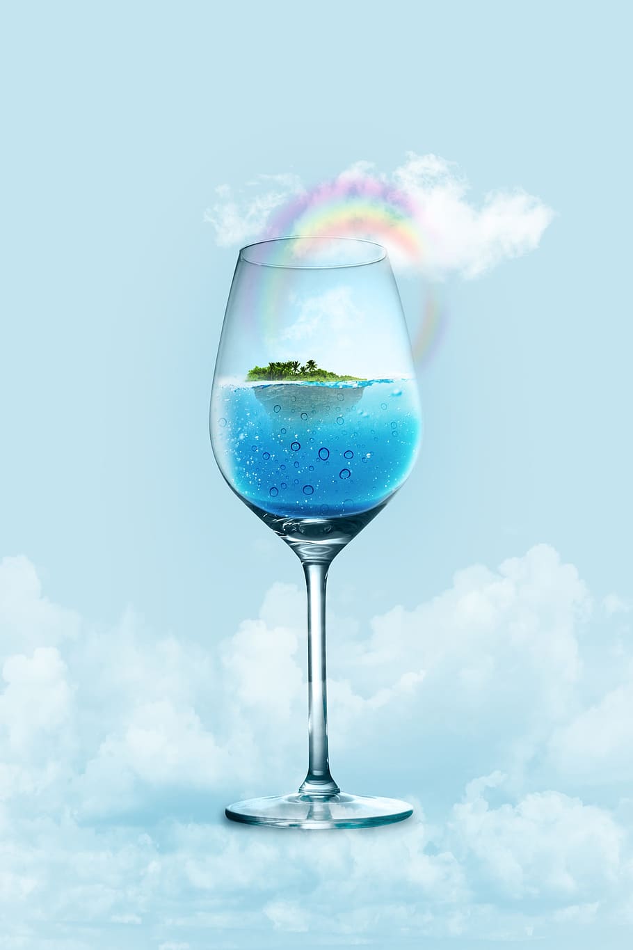 water, drink, glass, transparent, soft, chilled, food and drink, refreshment, cloud - sky, alcohol