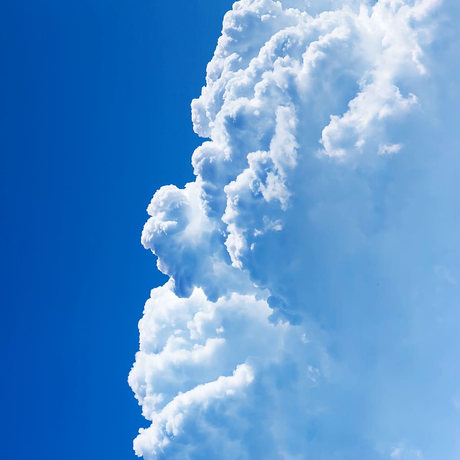 ar, atmosfera, plano de fundo, belo, azul, céu azul, brilhante, clima, nuvem, cloudscape