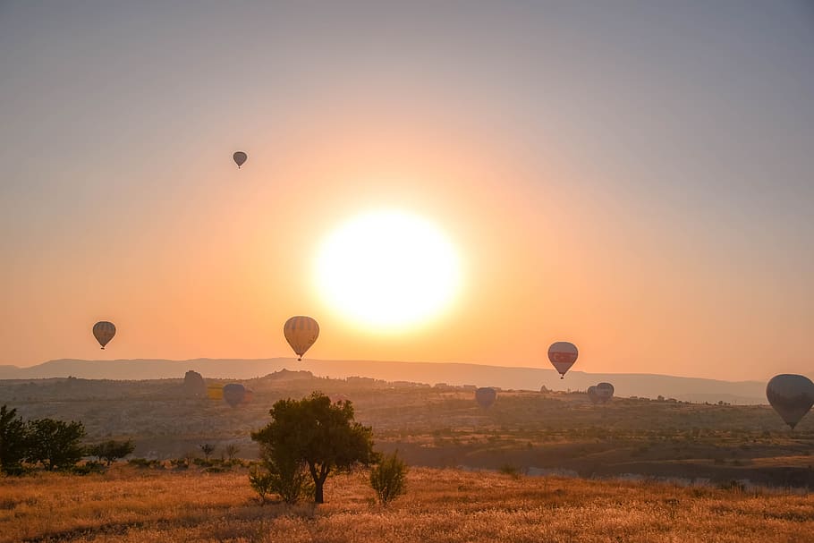 Turki, cappadocia, pariwisata, alam, pemandangan, perjalanan, matahari terbit, balon, ballooning, baloon