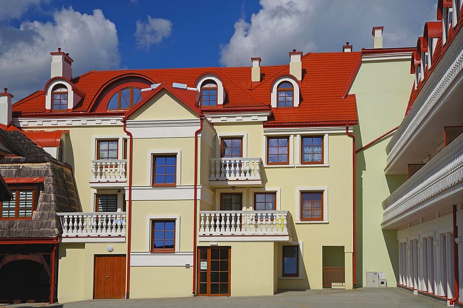 town, house, kamienica, on the trail of cultures codes, poland, wing, skylights, balconies, balusters, architecture