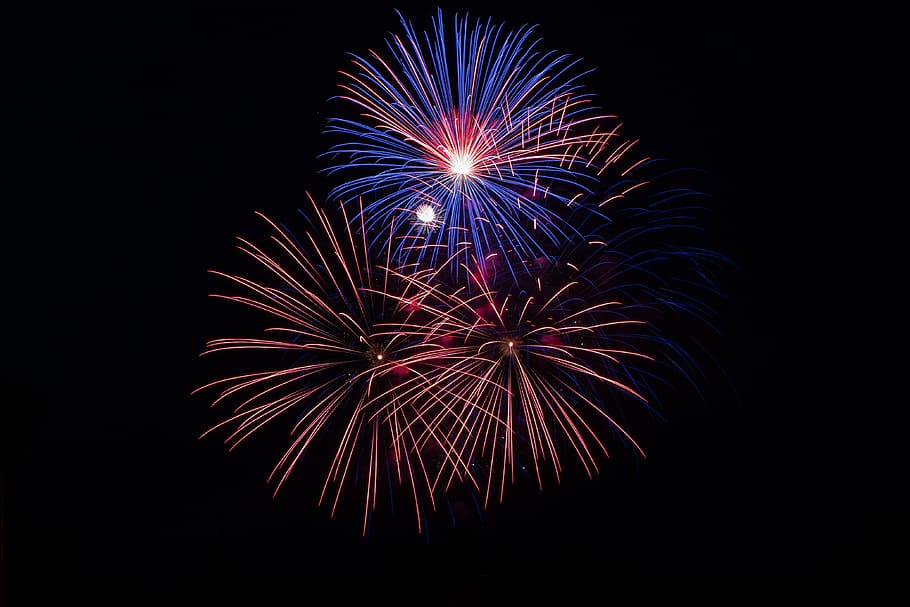 fogos de artifício, céu, festival, véspera de ano novo, pirotecnia, festival da cidade, sommerfest, foguete, noite, celebração