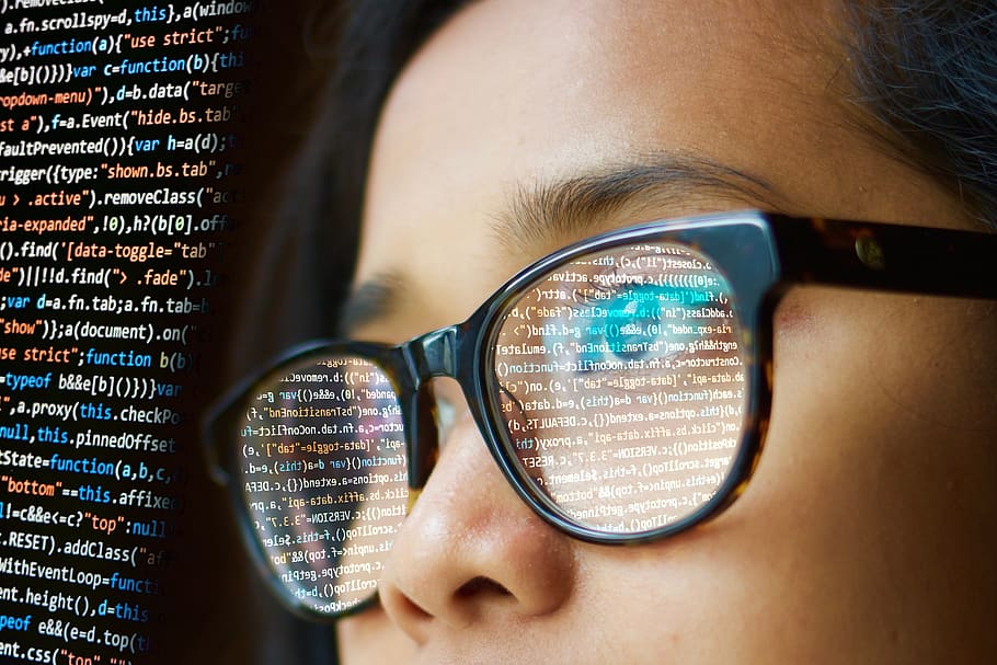 Bourgeon Vandre Midlertidig woman, programming, glasses, reflect, mirroring, programmer, www, computer,  web design, computer scientist | Pxfuel