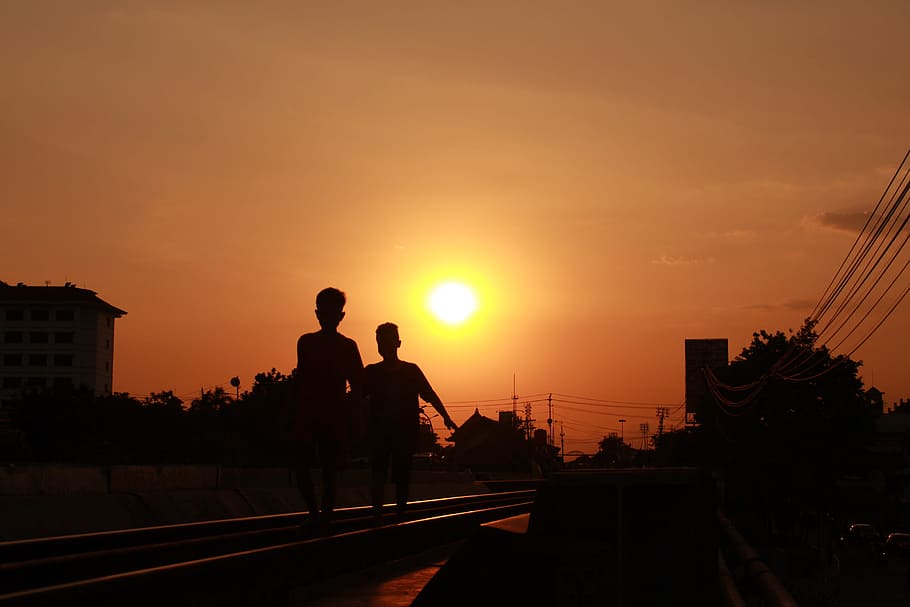 horison, bayangan hitam, langit, matahari, matahari terbit, matahari terbenam, sinar matahari, pagi, fajar, senja