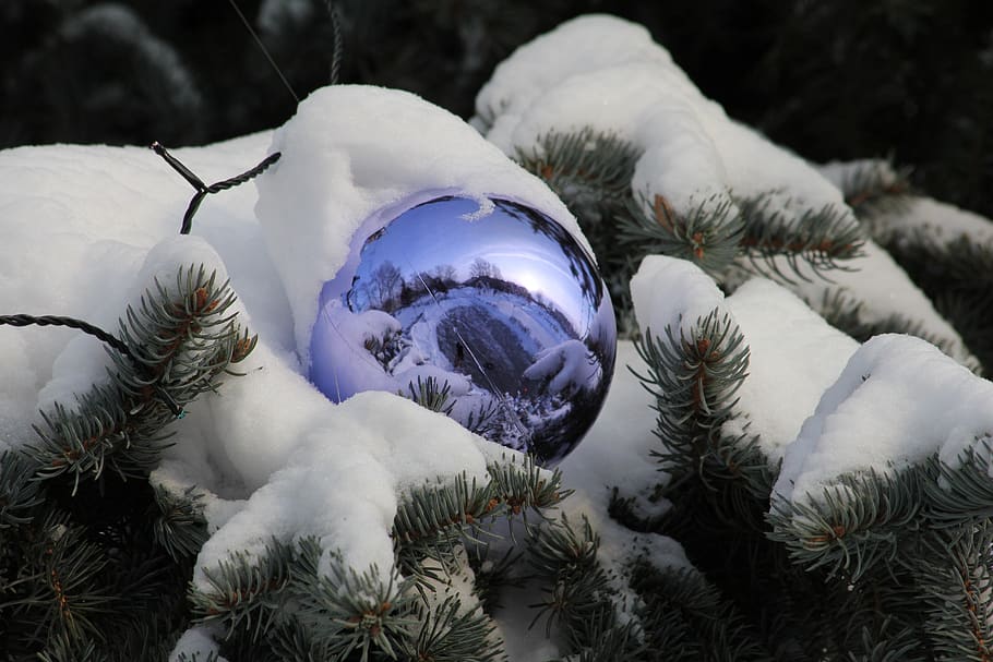 juguete, navidad, árbol, nuevo, año, nieve, fondo, invierno, vacaciones, brillante