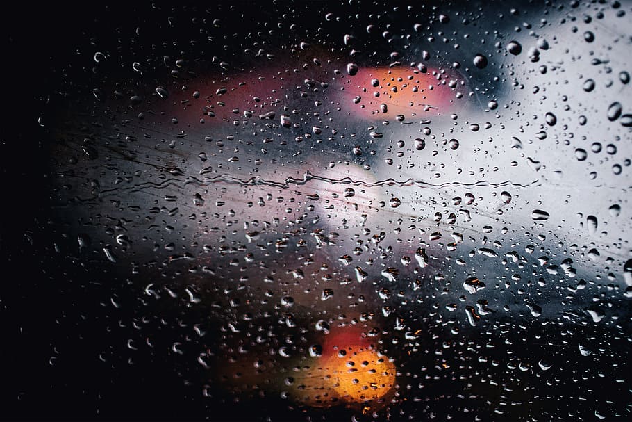 jendela hujan, berbagai, kaca, hujan, cuaca, jendela, drop, basah, air, transparan