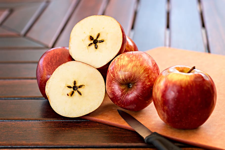maçãs, fruta, vermelho, saudável, fresco, maçã, orgânico, doce, suculento, dieta