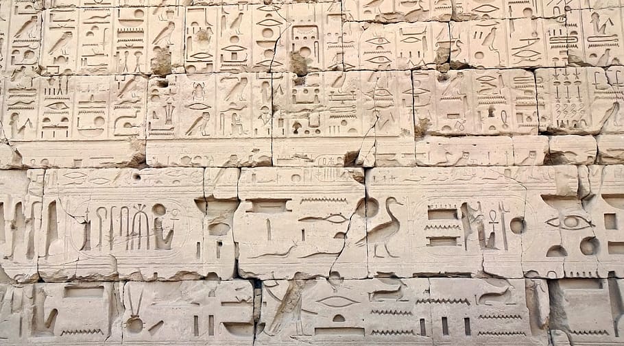 egipto, karnak, jeroglíficos, escritura, pierre, arqueología, historia, ex, muro de piedra, arquitectura