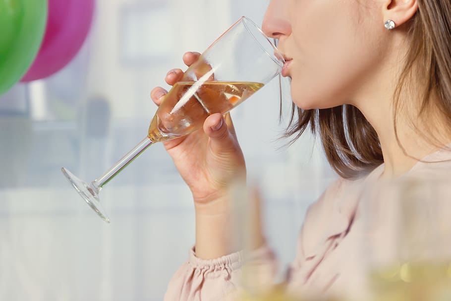 girl drinking, glass, champagne, one person, women, holding, adult, young adult, food and drink, portrait