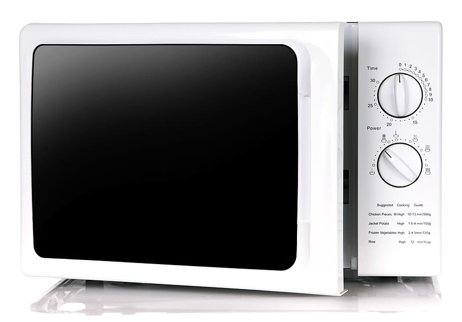 microwave, oven, cook, food, preparation, heating, household, appliance, white, technology