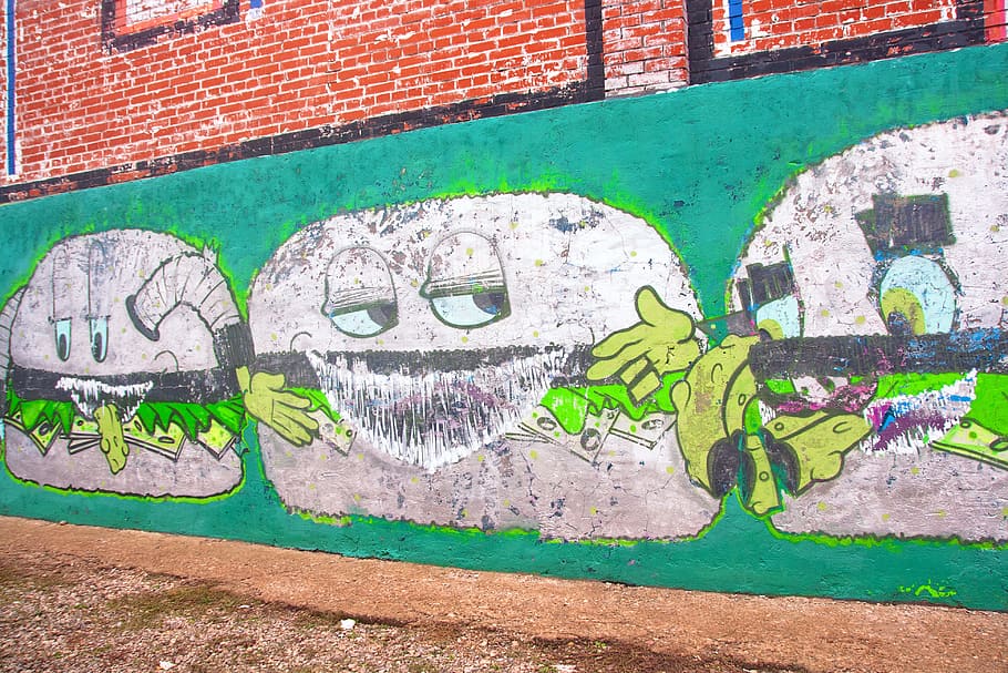 graffiti, art, street, brick, culture, destructive, bright, building, wall, colour