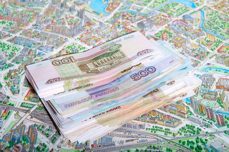 rubel, mata uang, uang kertas, bisnis, uang tunai, closeup, kredit, dapatkan, keuangan, uang